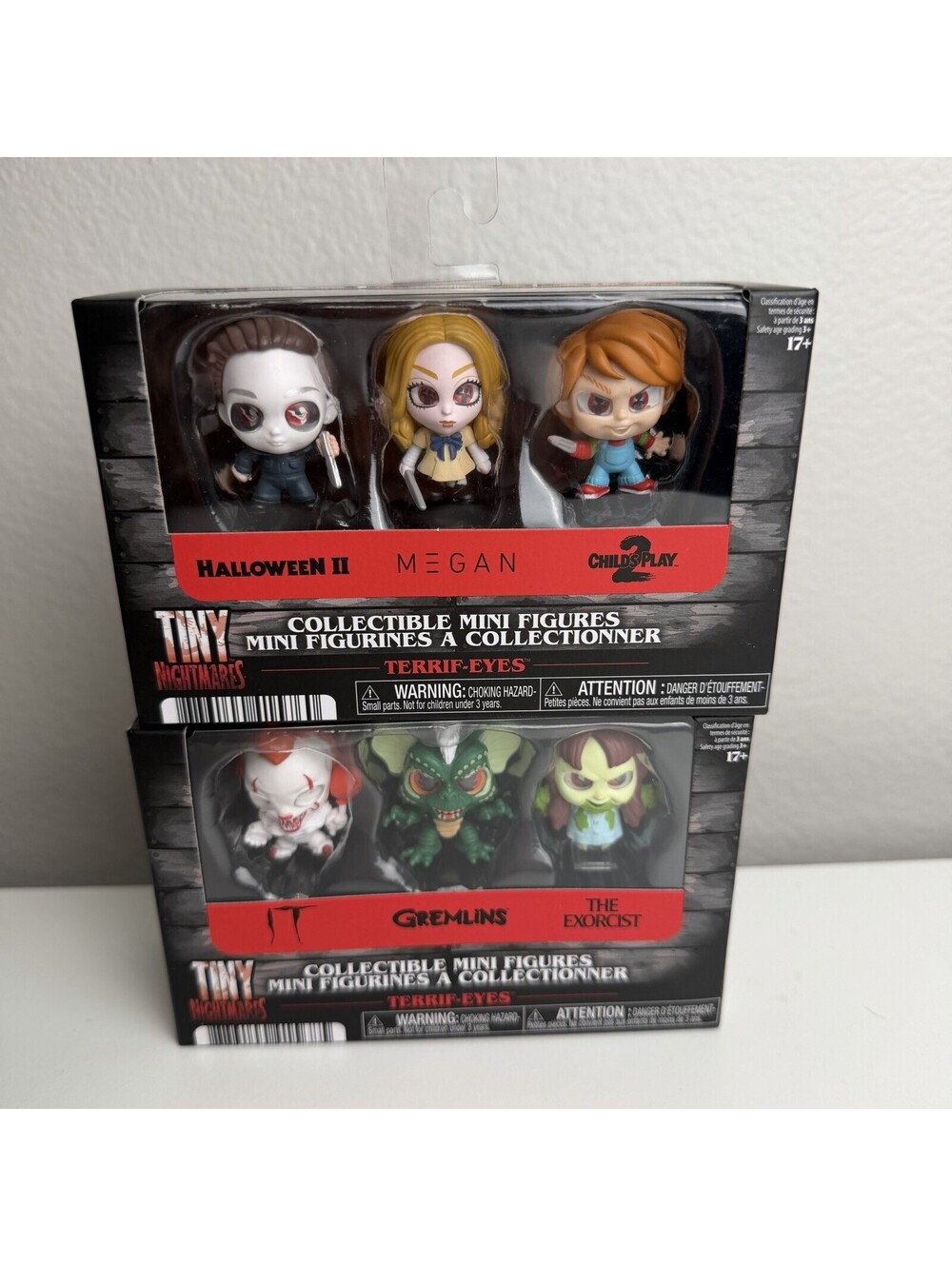 Just Play Tiny Nightmares Terrif-Eyes Horror 3-Pack Set x2 M3GAN Chucky IT